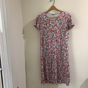 Lands’ End, petite medium, cotton, nightgown, pink